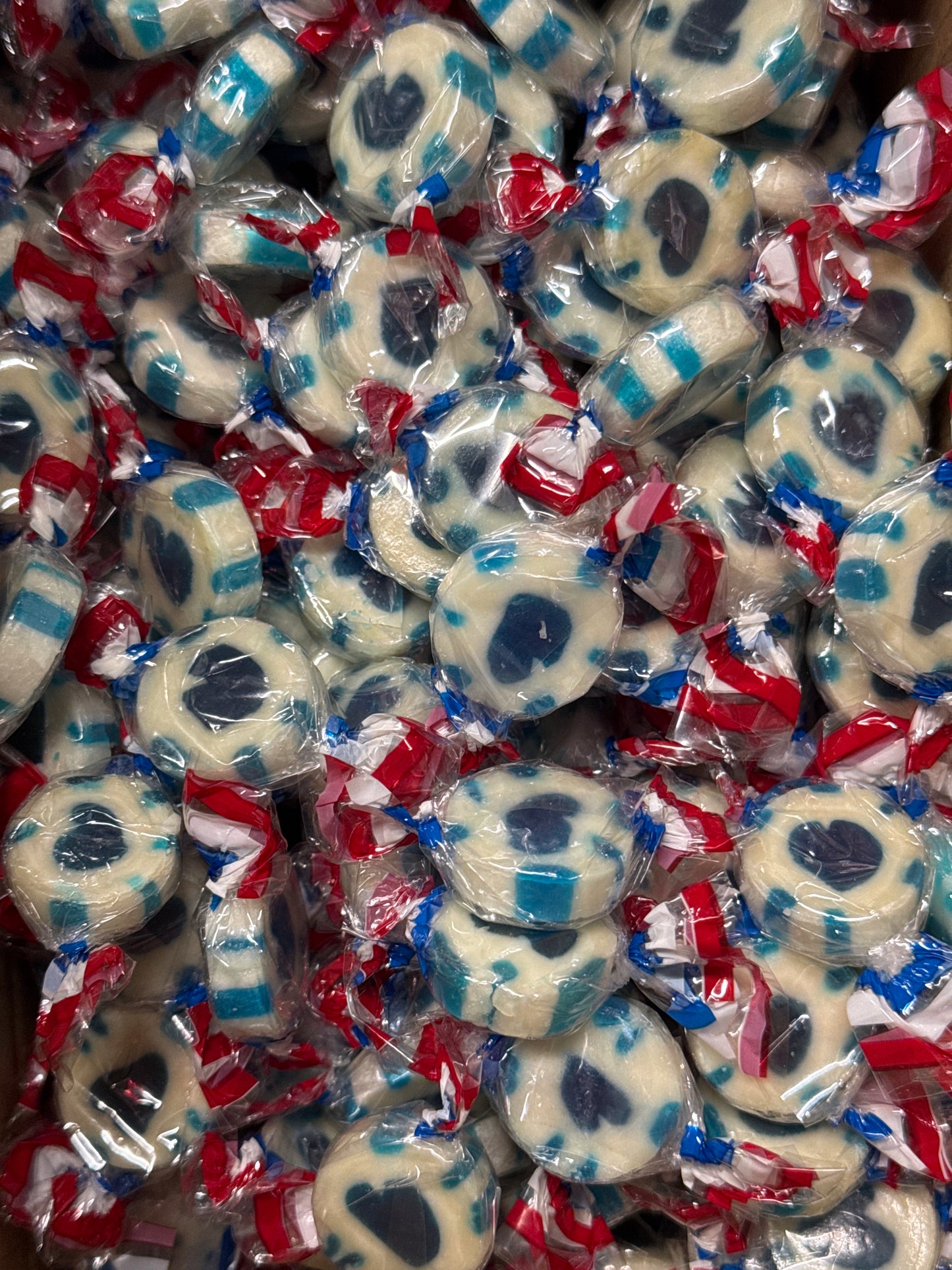 EOSA Heart Blue Raspberry Heart Rock Candy, 1kg