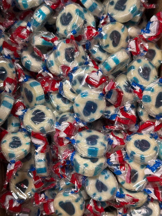 EOSA Heart Blue Raspberry Heart Rock Candy, 1kg