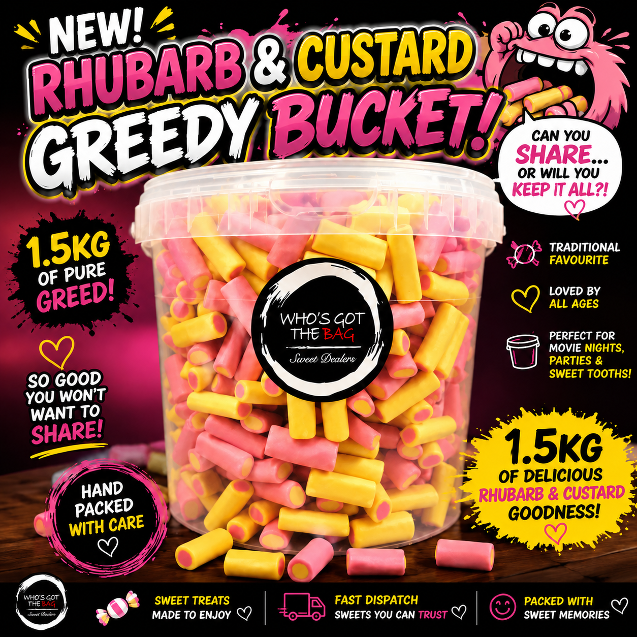 Haribo Rhubarb & Custard
