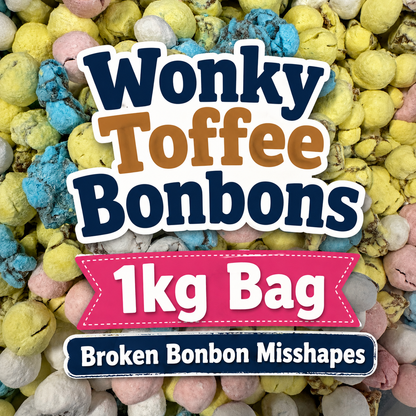 Wonky Toffee Bonbons, 1kg Bag