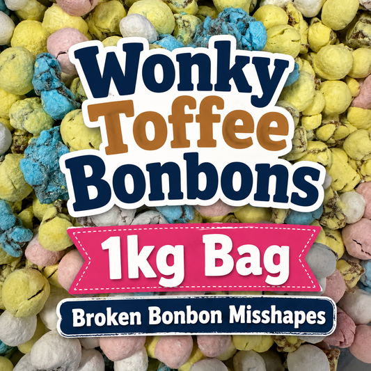 Wonky Toffee Bonbons, 1kg Bag