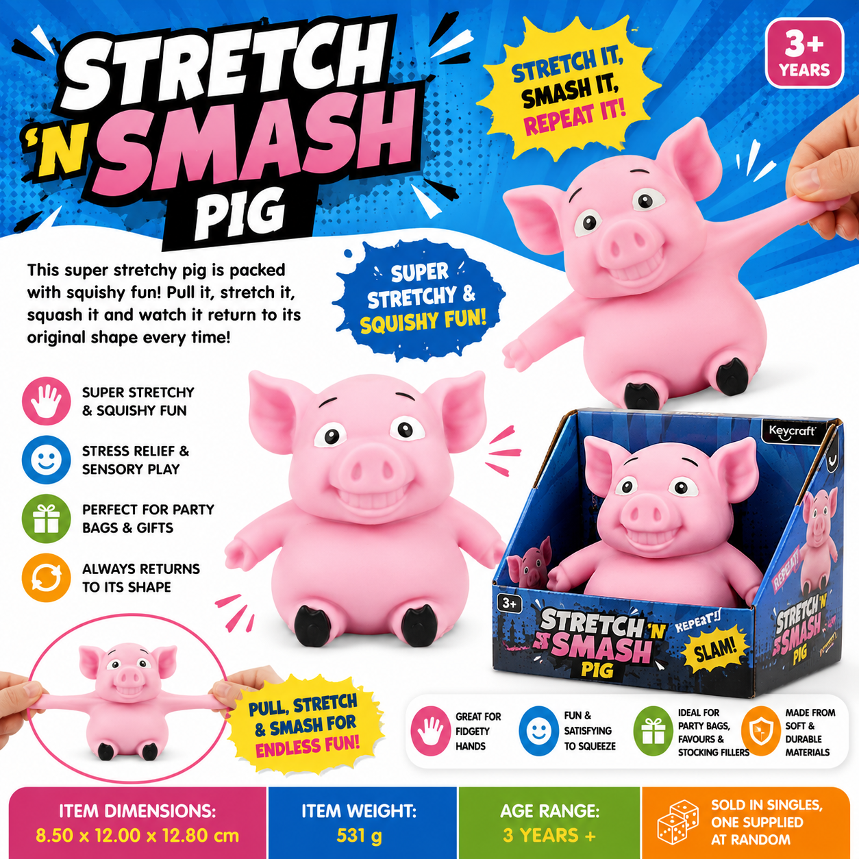 Stretch 'N Smash Pig