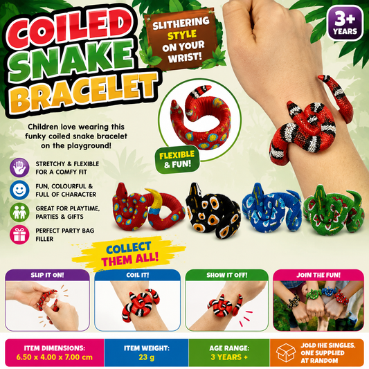 Coiled Snake Bracelet Toy