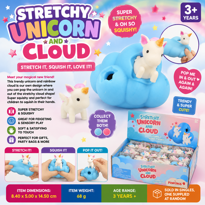 Stretchy Unicorn & Rainbow Cloud