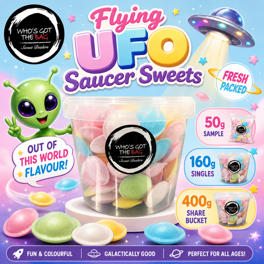 Flying Saucers Classic Fizzy Sherbet Treat Tub