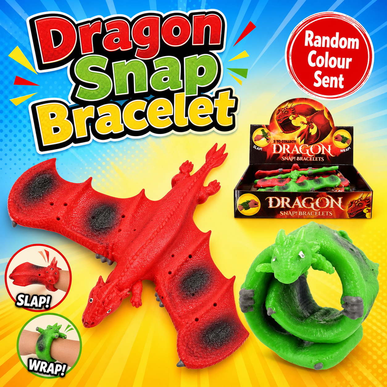 Dragon Snap Bracelet Random Colour Sent