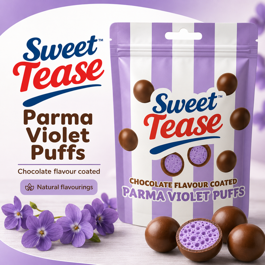 Sweet Tease Parma Violet Chocolate Flavour Puffs
