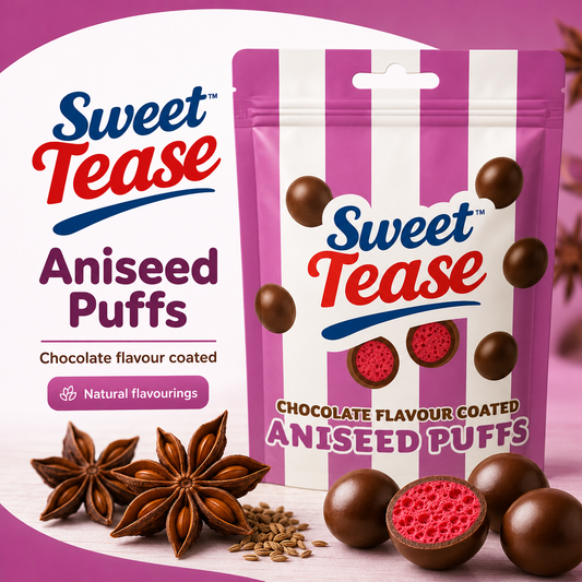 Sweet Tease Aniseed Chocolate Flavour Puffs