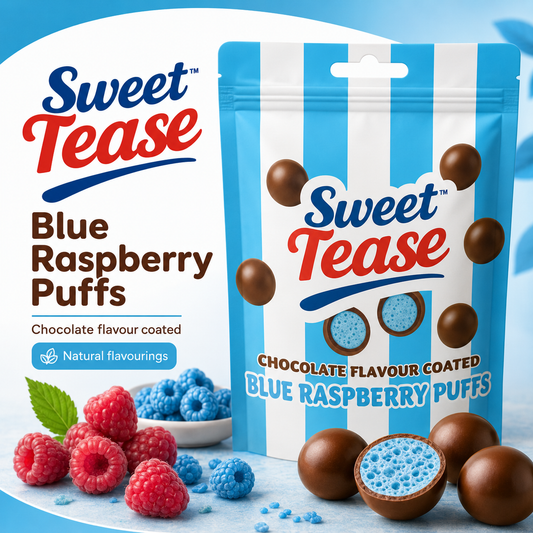 Sweet Tease Blue Raspberry Chocolate Flavour Puffs