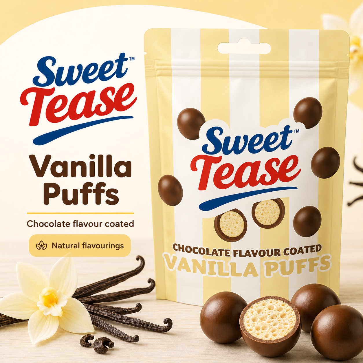 Sweet Tease Vanilla Chocolate Flavour Puffs