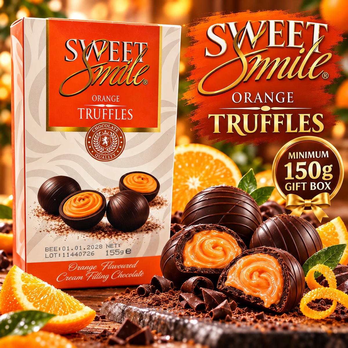 Luxury Chocolate Truffle Selection 150g, Cream Filled Chocolate & Coconut Truffles, Choose Your Flavour