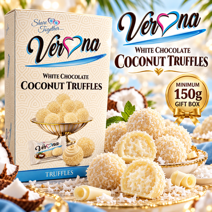 Luxury Chocolate Truffle Selection 150g, Cream Filled Chocolate & Coconut Truffles, Choose Your Flavour