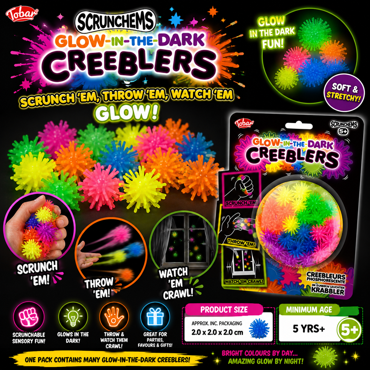Scrunchems Glow in the Dark Creeblers