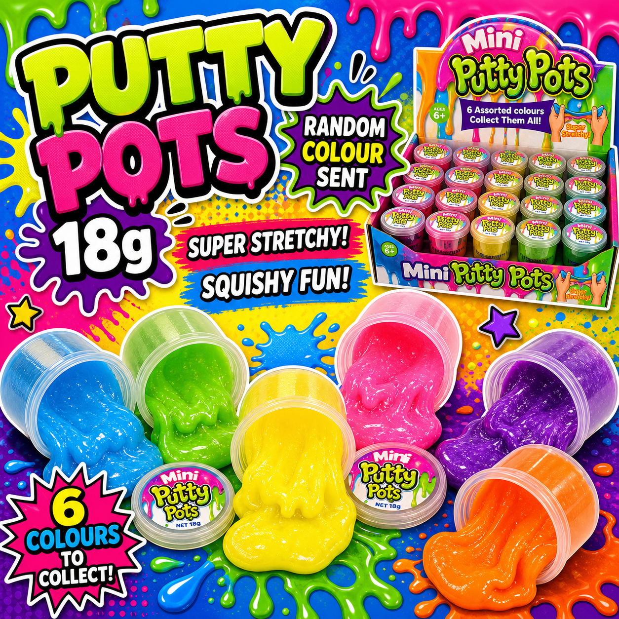 Putty Pots 18g Random Colour