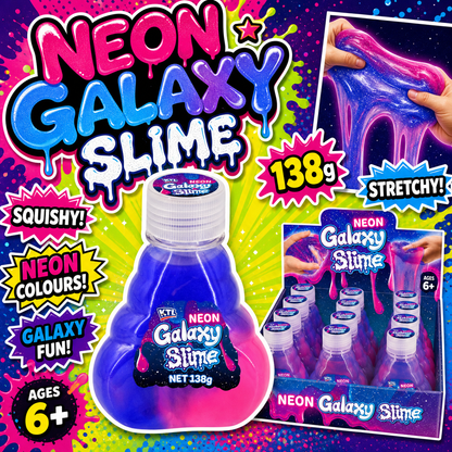 Neon Galaxy Slime 138g