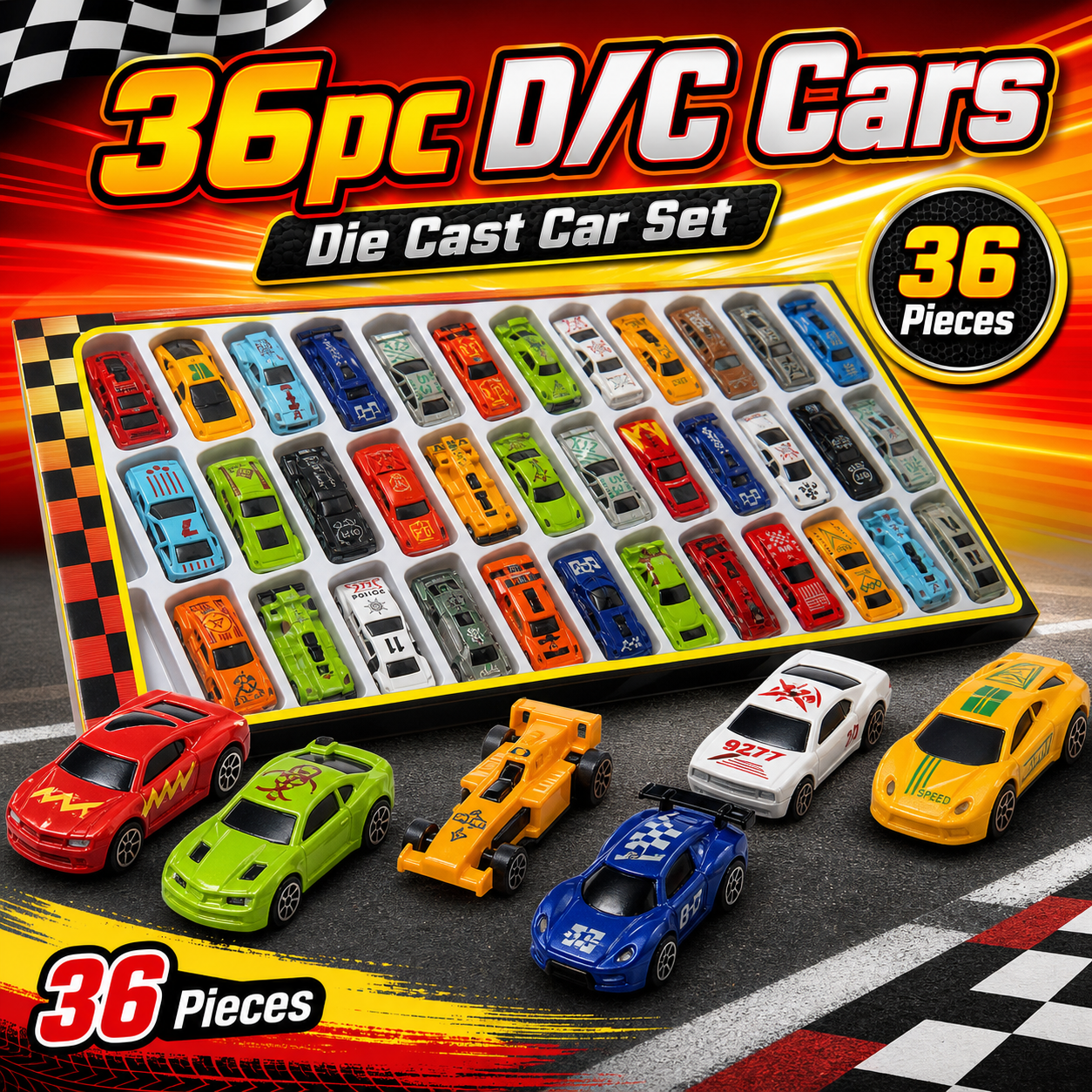 36pc D/C Cars