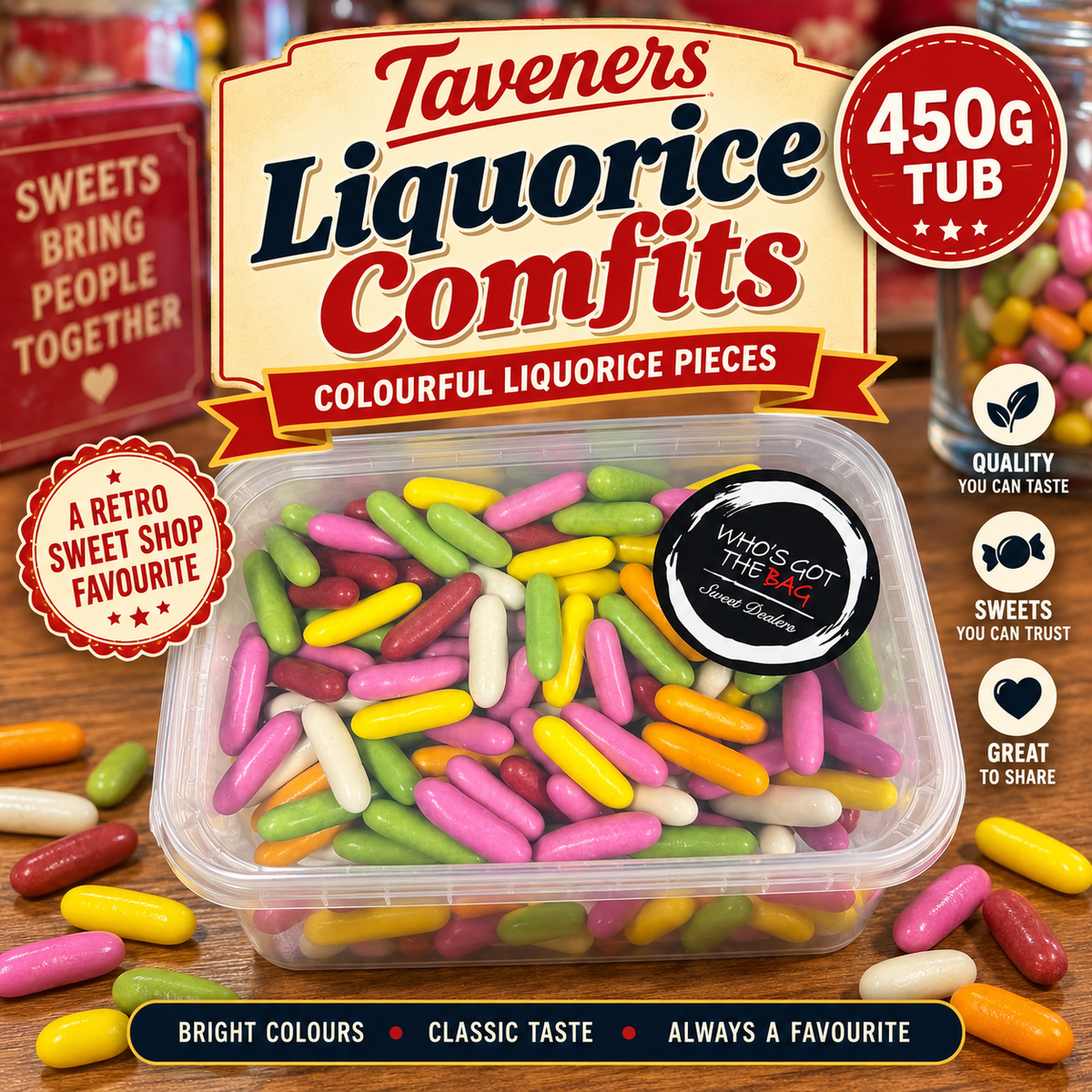 Taveners Liquorice Comfits