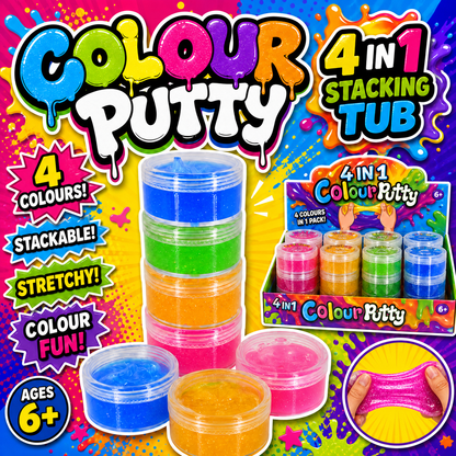 4 in 1 Colour Putty Stacking Tub