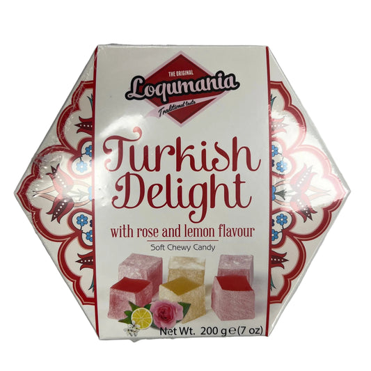 Turkish Delight 200g Gift Box Rose & Lemon Flavour Soft Chewy Candy