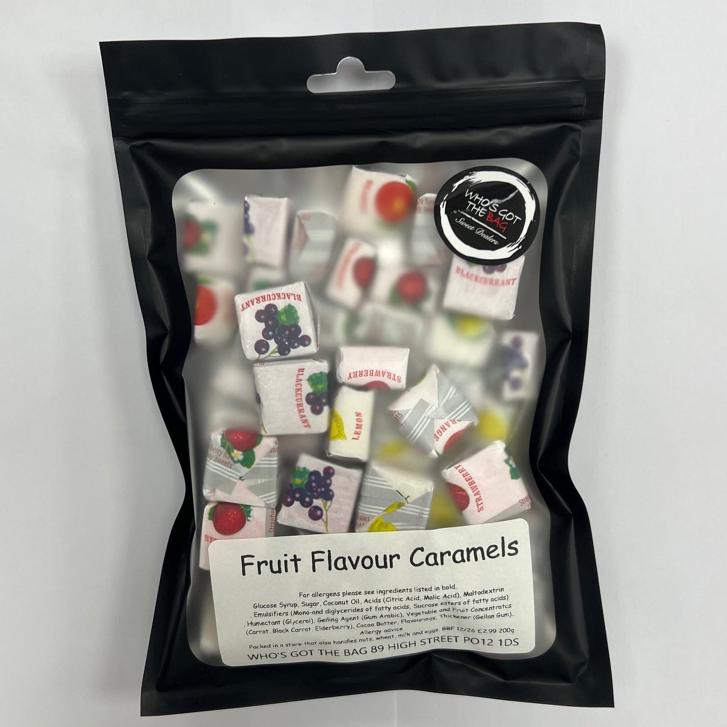 Fruit Flavour Caramels 200g Bag