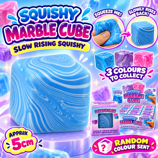 Squishy Marble Cube, Slow Rising Fidget Toy, Random Colour Sent