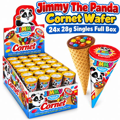 Jimmy The Panda Cornet Wafer 24x 28g Singles Full Box
