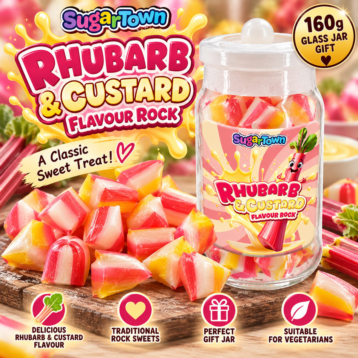 Traditional Flavour Rock Gift Jars, 160g
