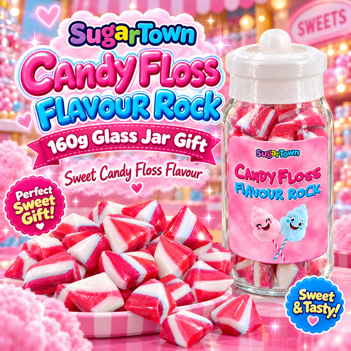 Traditional Flavour Rock Gift Jars, 160g