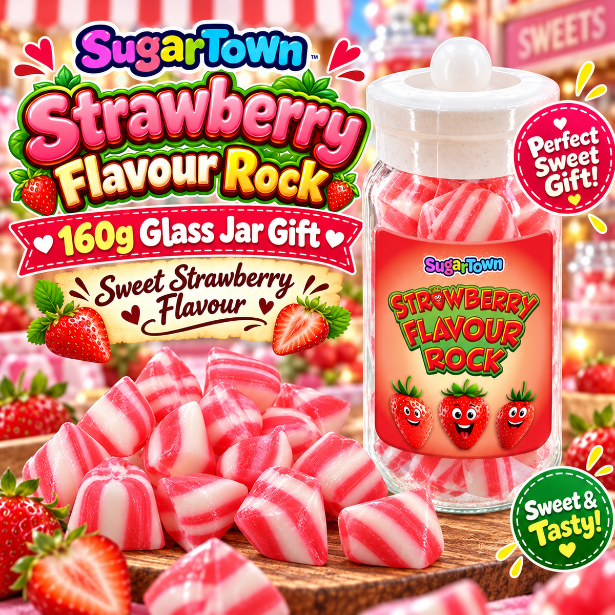 Traditional Flavour Rock Gift Jars, 160g