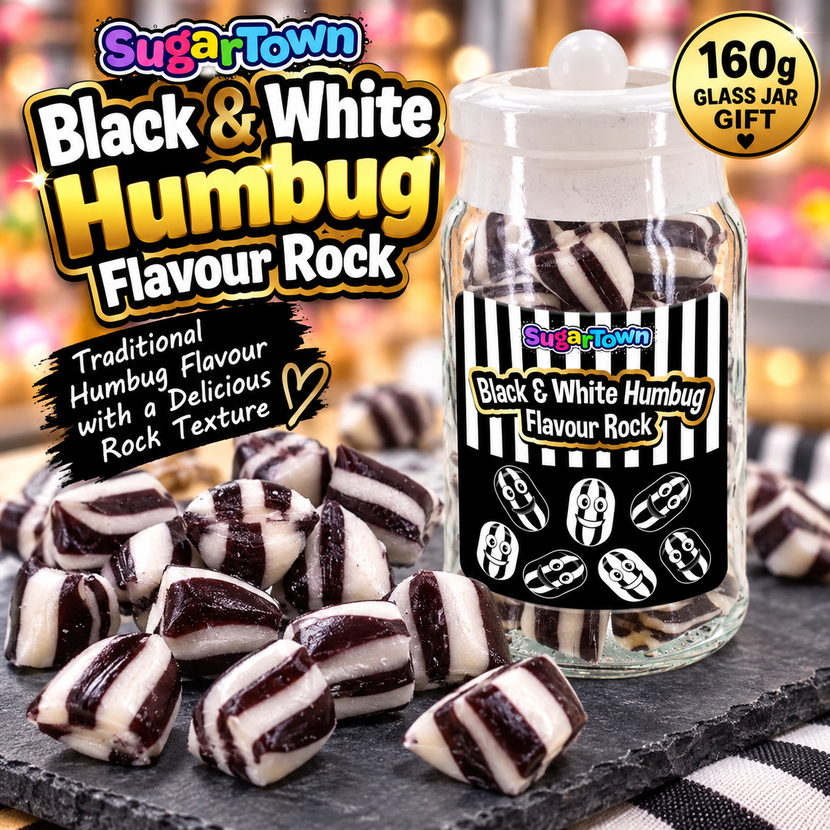Traditional Flavour Rock Gift Jars, 160g