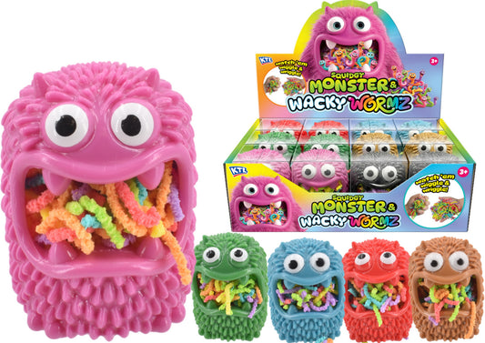 Squidgy Monster With Wacky Worms Random Colour Sent