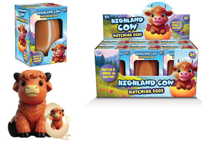 Large Growing Highland Cow Hatching Egg, Hatch & Grow in Water Toy