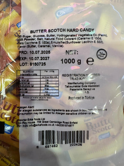 Wrapped Butter Scoych 1kg Bag Halal