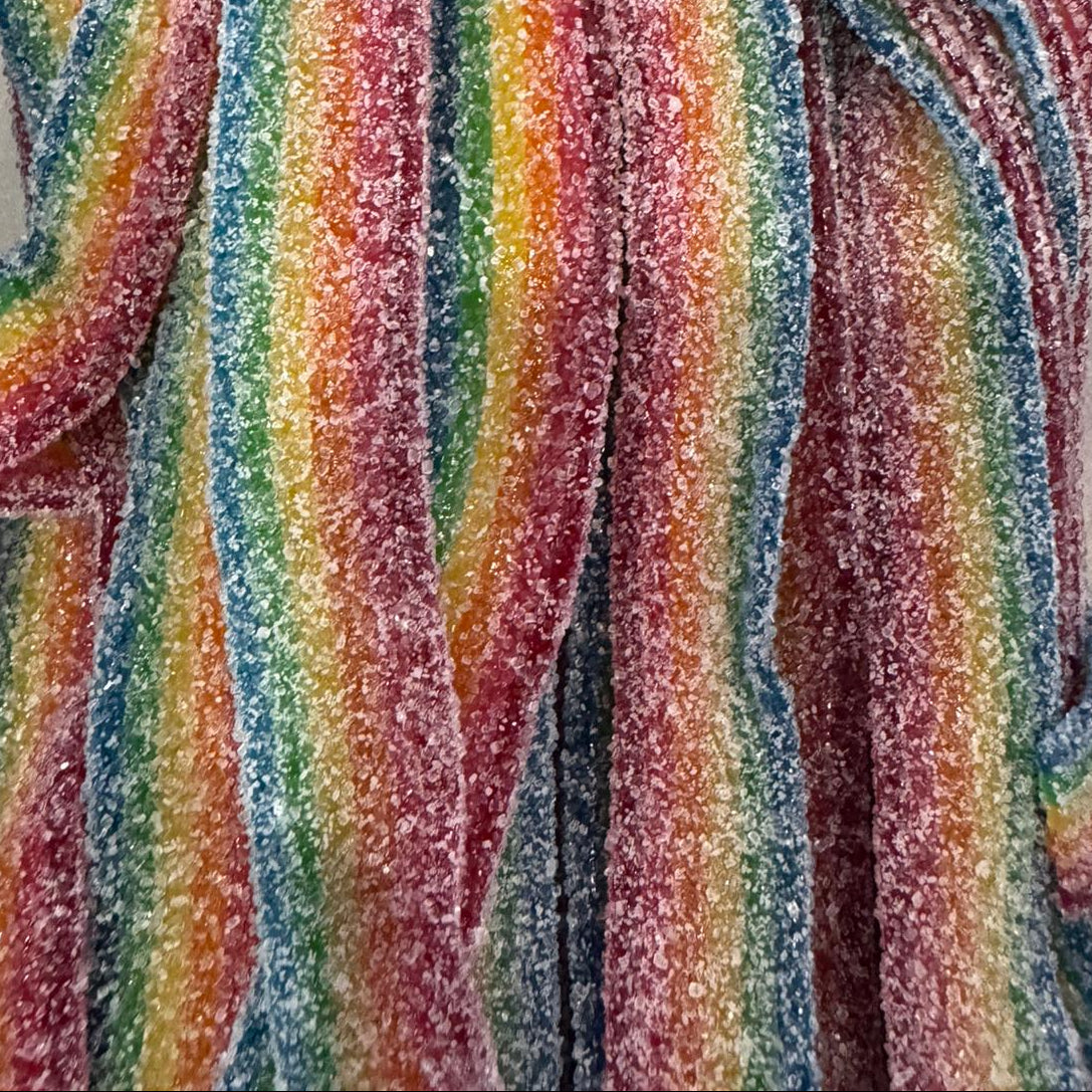 Sour Rainbow Belts 1kg (Vegan Halal)