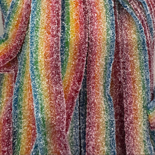 Sour Rainbow Belts 1kg (Vegan Halal)