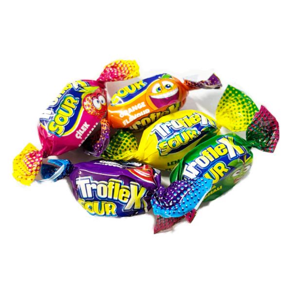 Troflex Sour Chew Candy 1kg Bag Halal