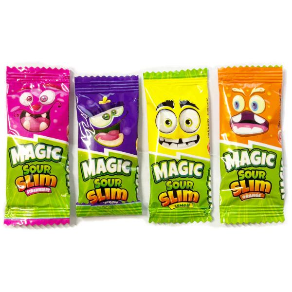 Magic Sour Slim Soft Chew Candy 1kg Bag Halal