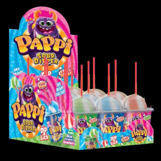Pappi Sour Dipper Dip & Lick Sour Blast 39g Halal Random Flavour
