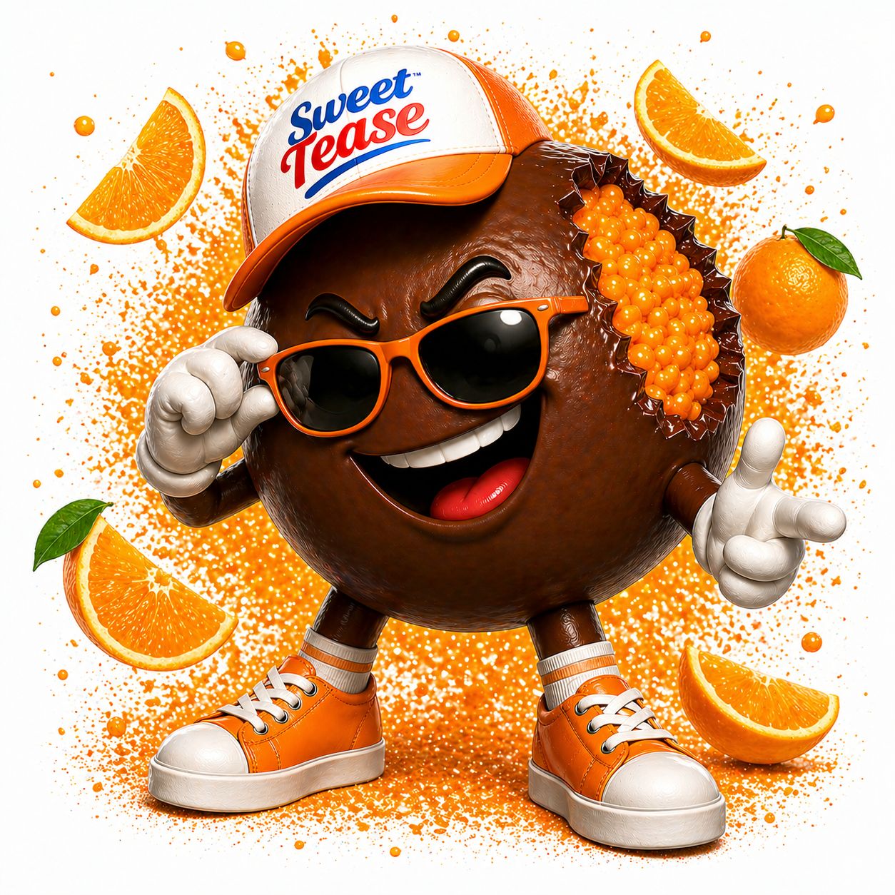 Sweet Tease Orange Chocolate Flavour Puffs