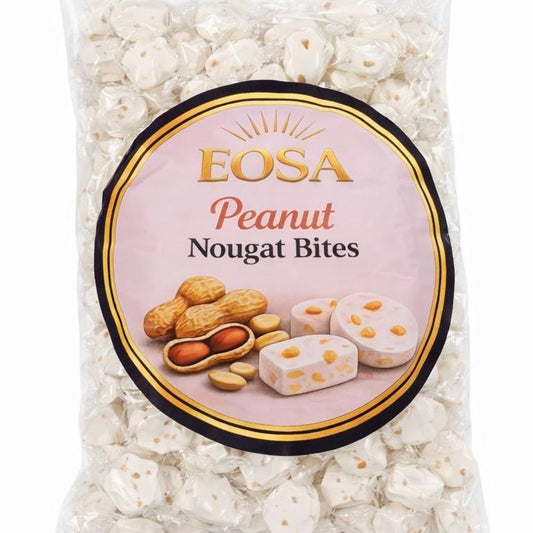 Peanut Nougat Bites, Luxury Wrapped Soft Nougat Sweets Halal Eosa