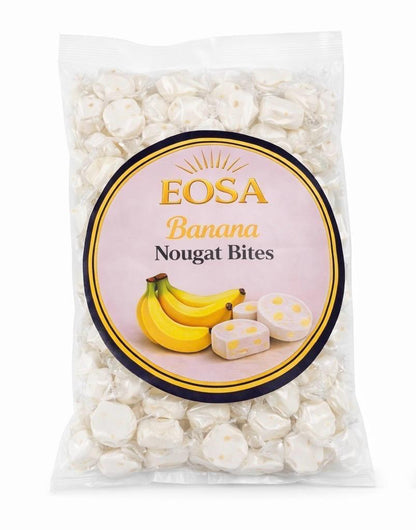 Banana Nougat Bites, Luxury Wrapped Soft Nougat Sweets Halal Eosa
