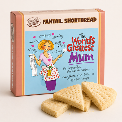 125g Fantail Shortbread "Mum" Postcard Gift Box