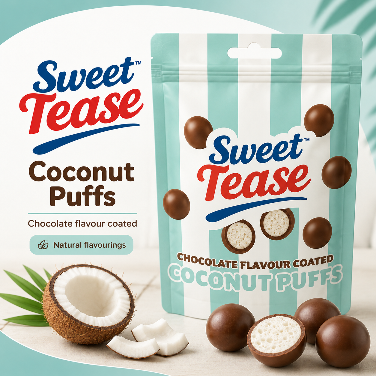 Sweet Tease Coconut Chocolate Flavour Puffs
