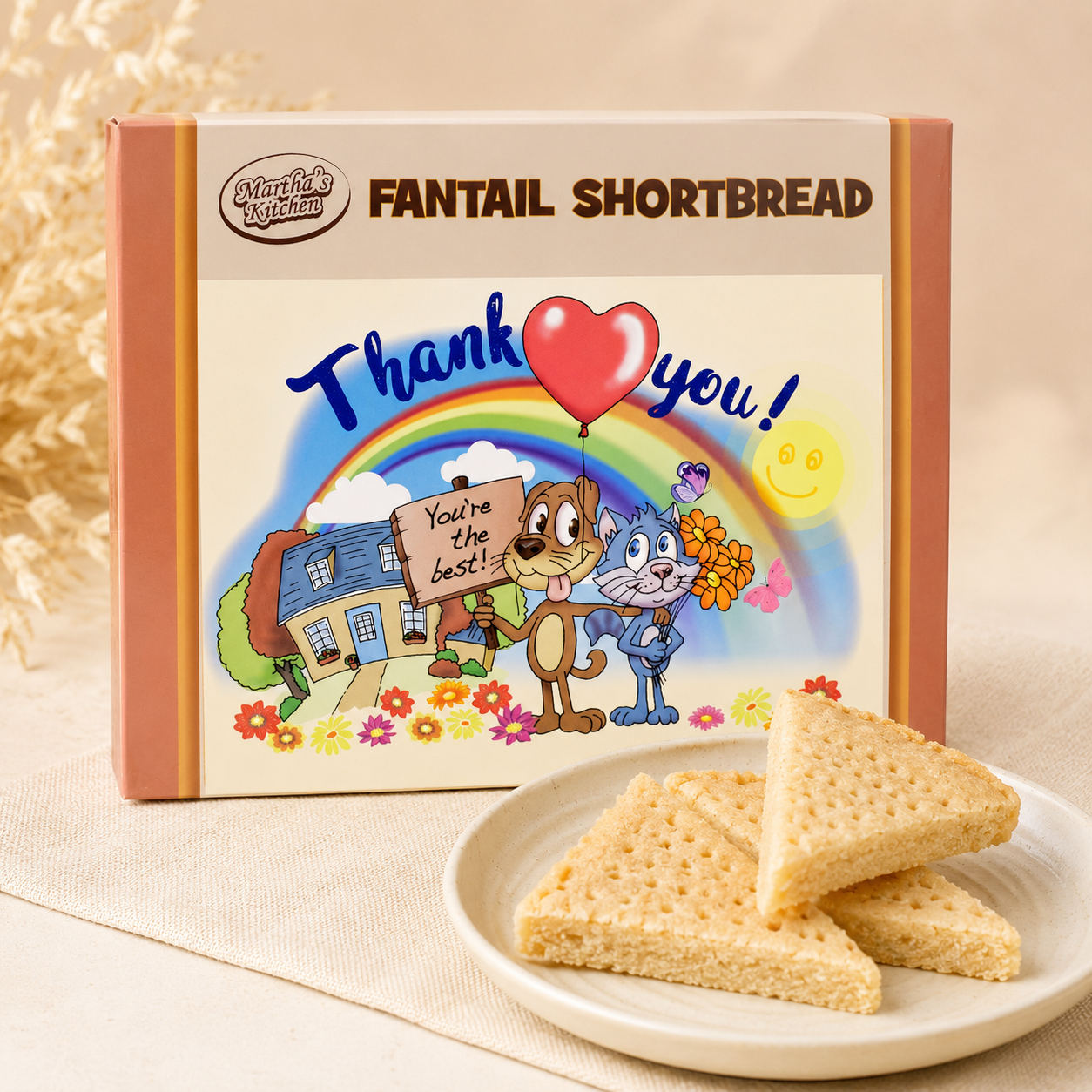 125g Fantail Shortbread "Thank You" Postcard Gift