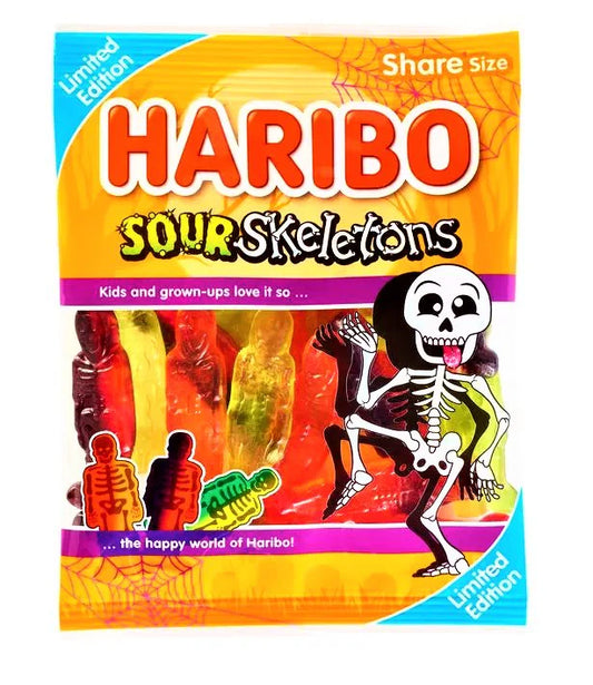 Haribo Sour Skeletons Share Bag 160g