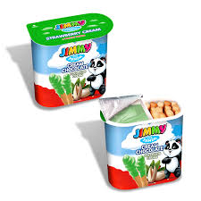 Pistachio Flavoured Cream with Biscuit Sticks Jimmy The Panda x2 50g Duo Pack