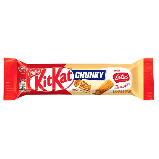 Kit Kat Chunky Lotus Biscoff White Chocolate Bar 42g