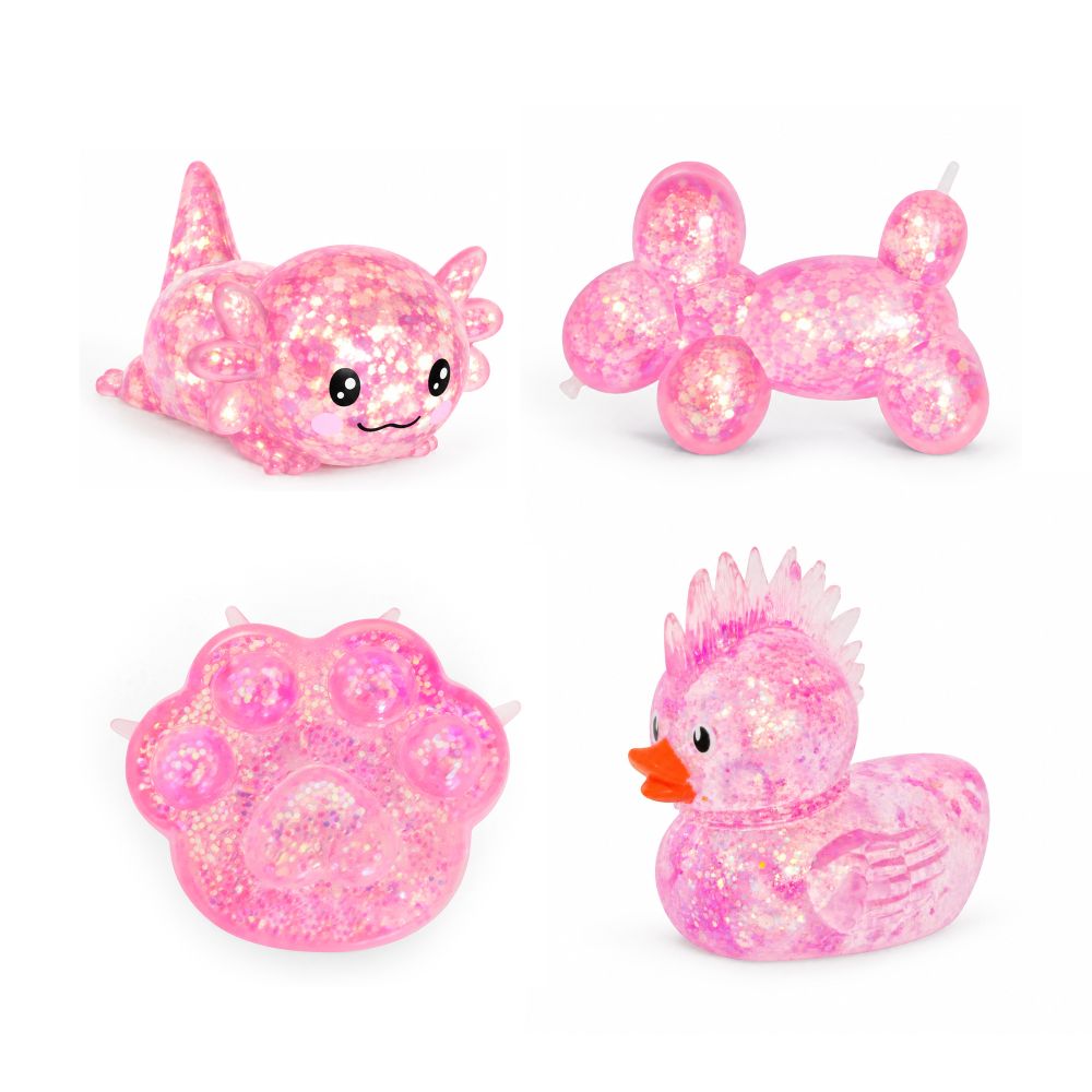 Squishy Gemz Mystery Sensory Toy Blind Bag, Glitter Squishy Collectible, Random Design, 3+