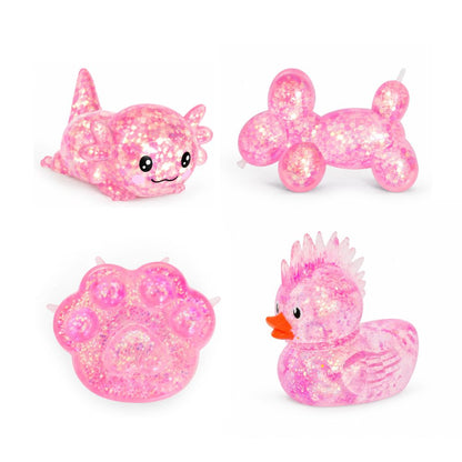 Squishy Gemz Mystery Sensory Toy Blind Bag, Glitter Squishy Collectible, Random Design, 3+