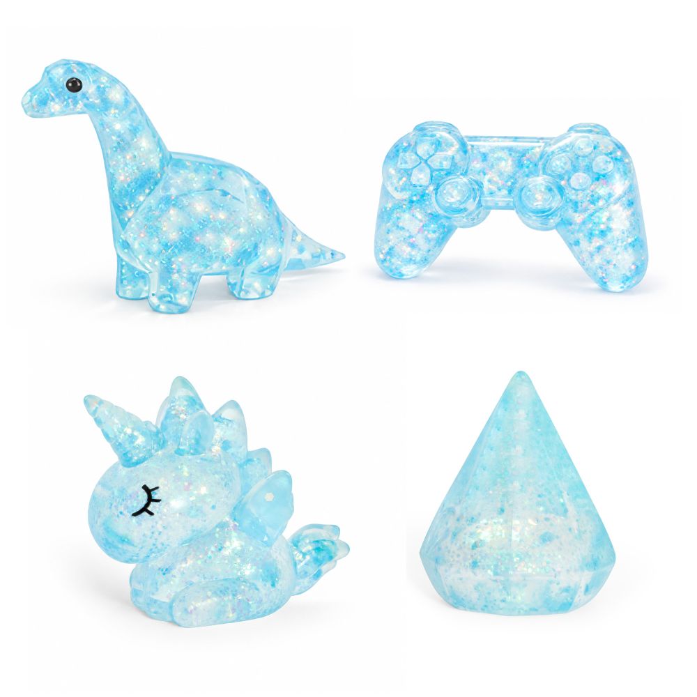 Squishy Gemz Mystery Sensory Toy Blind Bag, Glitter Squishy Collectible, Random Design, 3+
